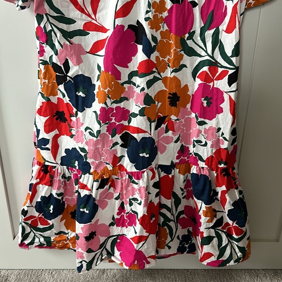 Donna Morgan 💚 Floral Ruffle Hem Poplin Shirt Dress - Picture 11 of 12
